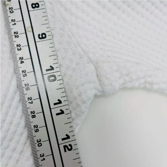 Norma Kamali White Waffle Knit Track Pants Side Stripe - Picture 15 of 15